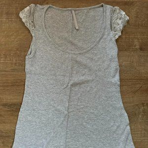 Womens Grey and White Vest